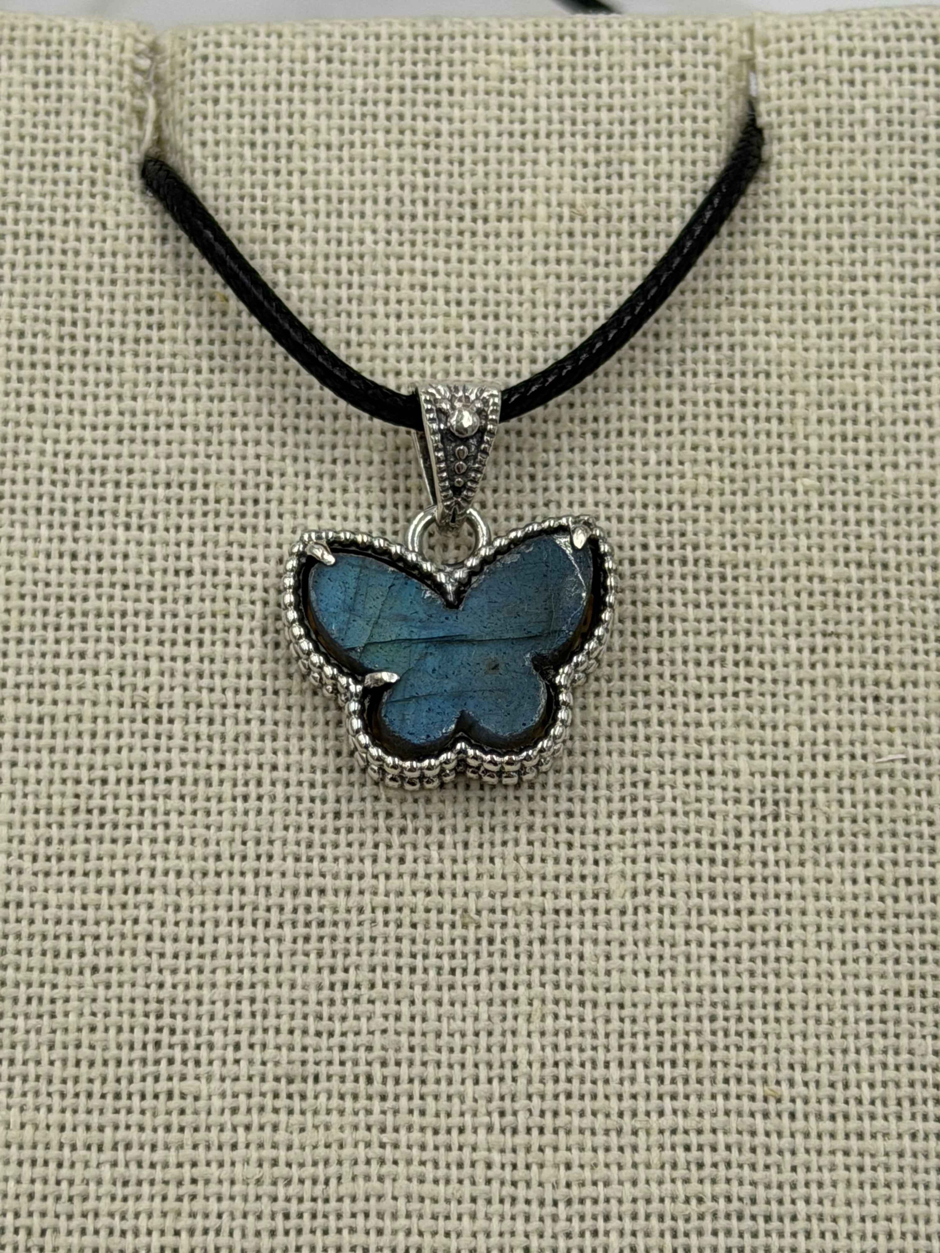 Sterling Silver Butterfly Labradorite Pendant
