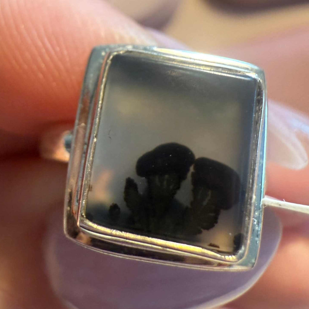 Dendritic Tree Agate Ring - Each Unique Art