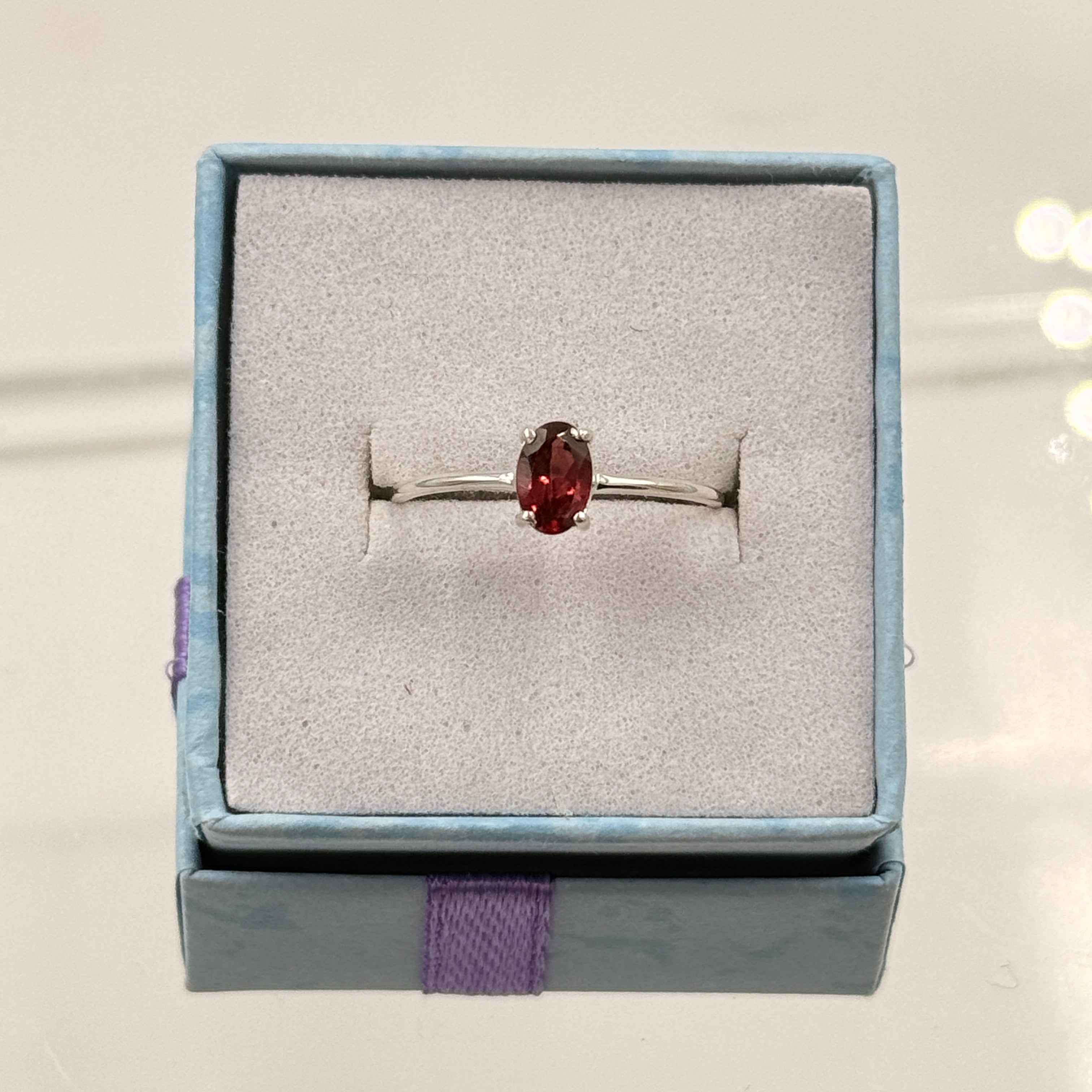 Dainty Garnet Ring