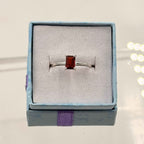 Dainty Garnet Ring
