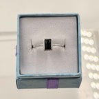 Dainty Black Agate Ring