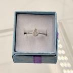 Dainty Rainbow Moonstone Ring