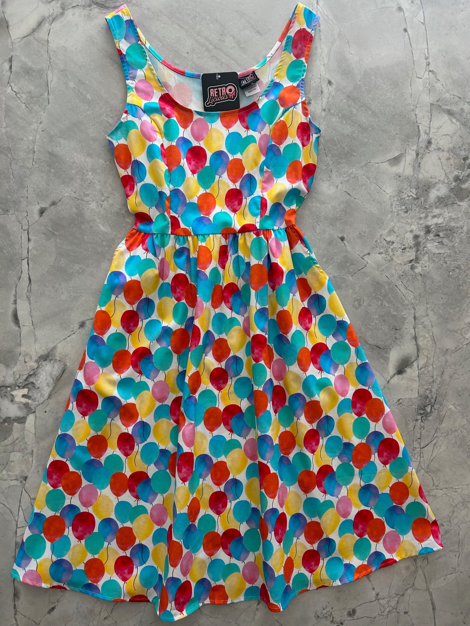 Balloons Fit & Flare Dress - Small only, 1 left!
