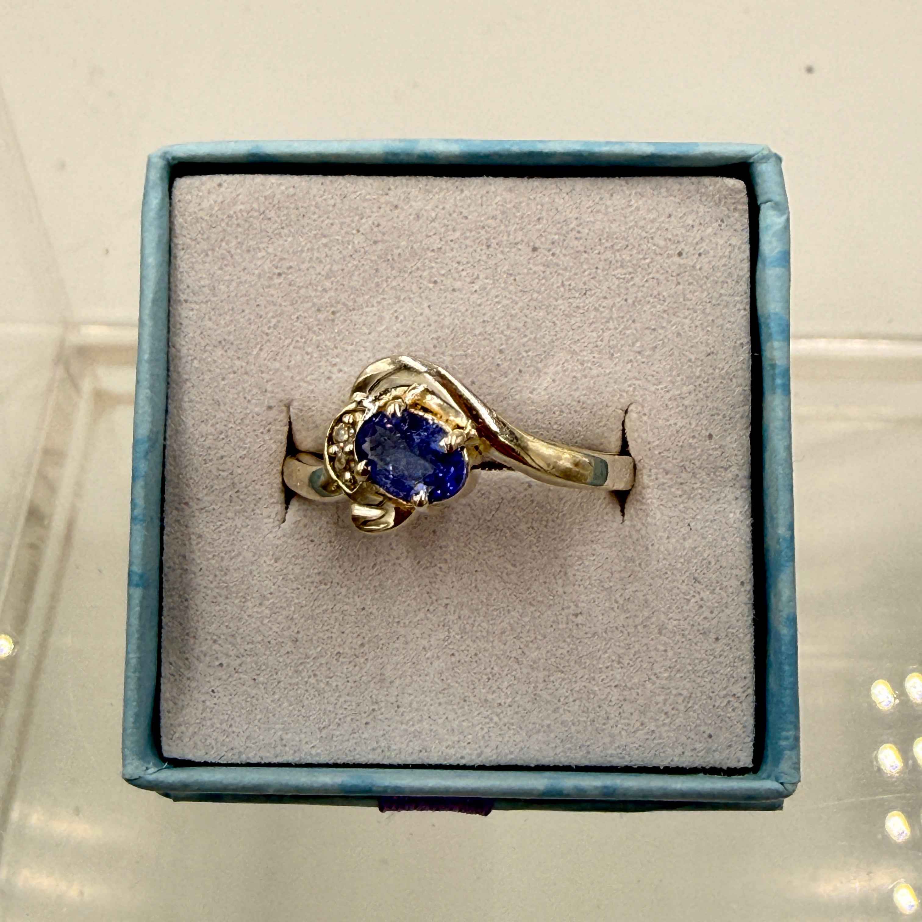 Sterling Silver Wave Tanzanite Ring - Size 7 - Spiritual, Intuitive & Elevated