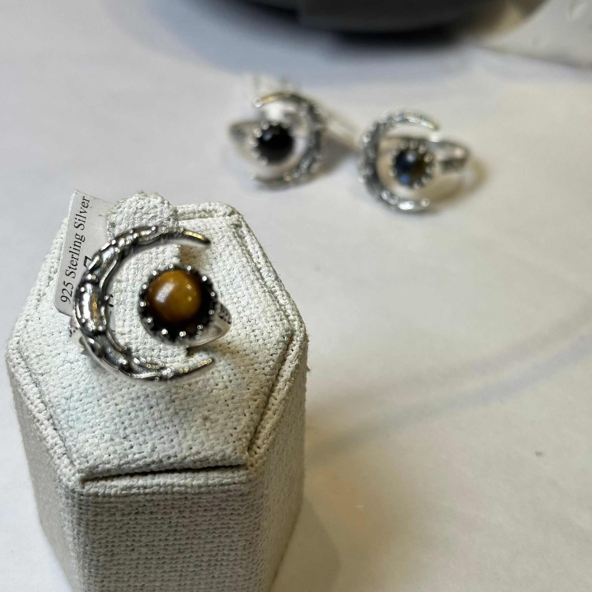 Gemstone Moon Ring