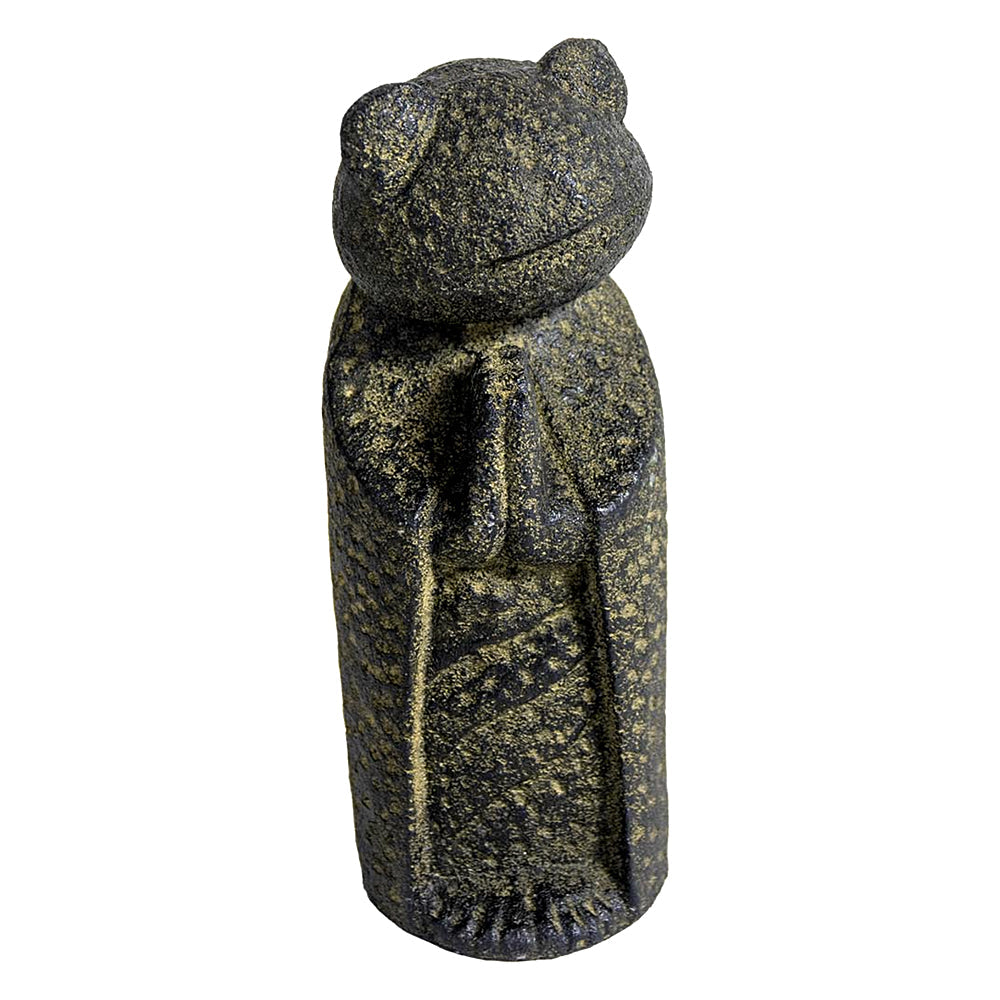 Jizo Frog Volcanic Stone Statue