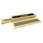 Natural Finish Wood Incense Box Burner - Large
