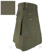 Utility Kilt – GlenTorin, Olive Green Ripstop