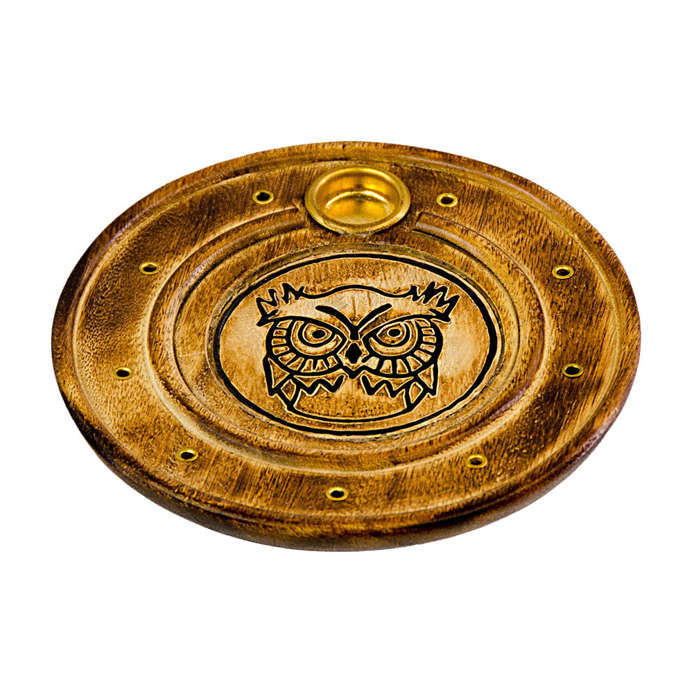 Owl Wood Round Cone Burner