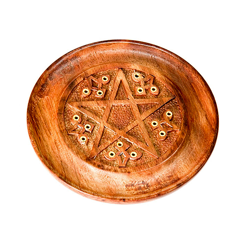 Pentacle Wooden Burner 4"