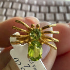 Gemstone Spider Ring in Sterling Silver or Gold Vermeil