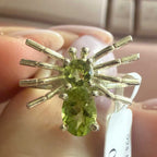 Gemstone Spider Ring in Sterling Silver or Gold Vermeil