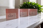 8oz Pink Tin Candles - 3 scents! -- by Moon Water Apothecary