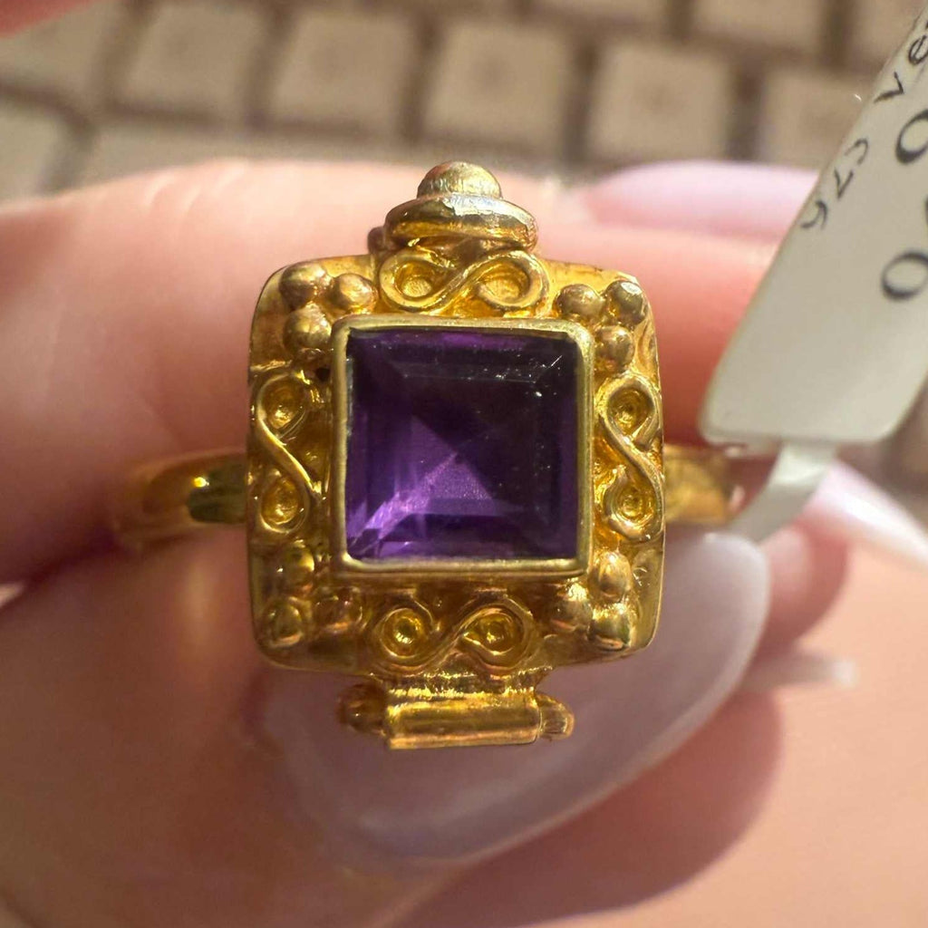 Poison Ring | Sterling Silver & Gold Vermeil Secret Locket Ring