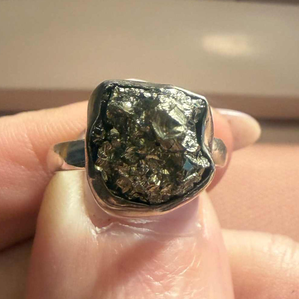 Rough Pyrite Ring | Sterling Silver