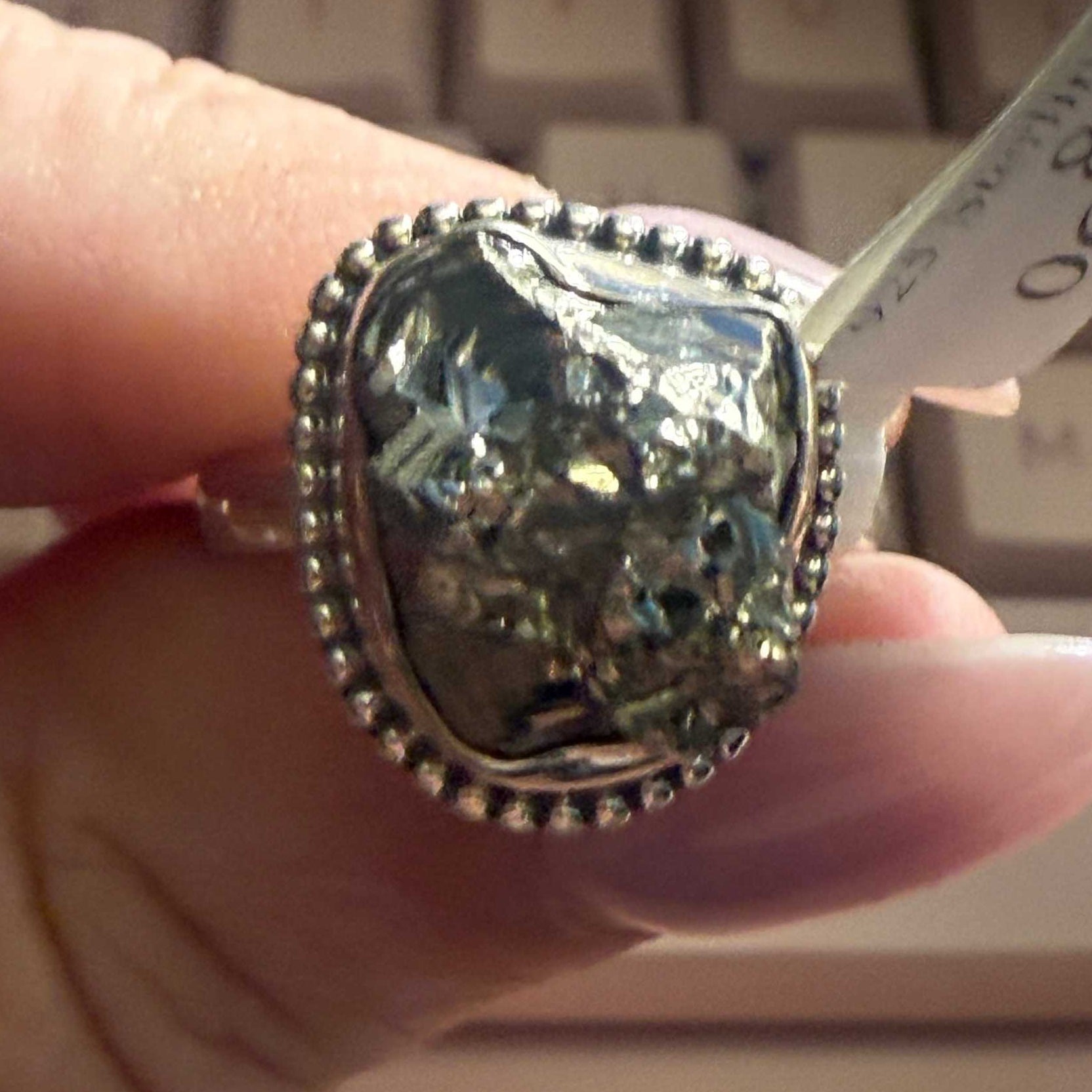 Rough Pyrite Ring | Sterling Silver
