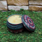 Ritual Tin Candle w/Crystals
