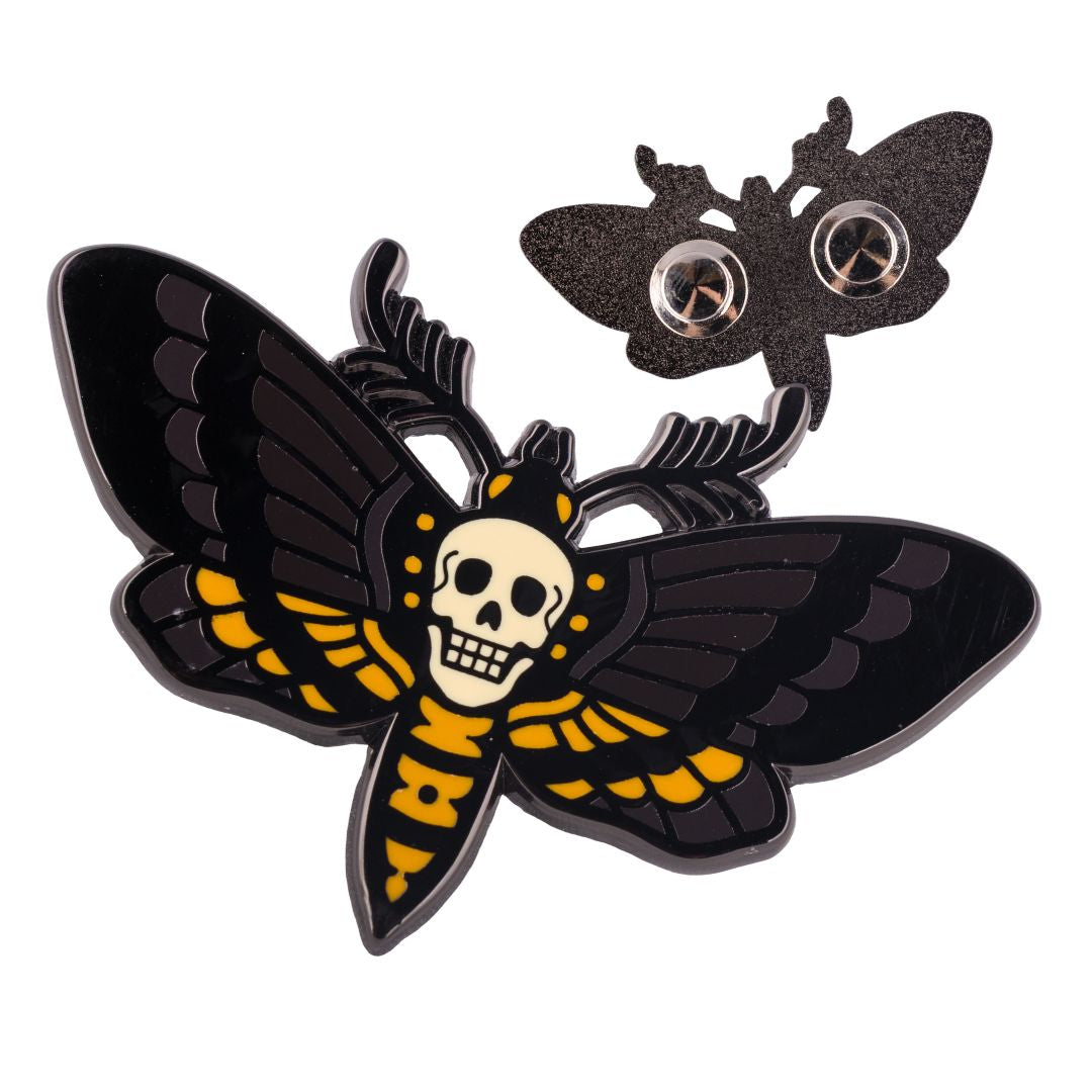 LIMITED Death's Head Moth Hard Enamel Pin