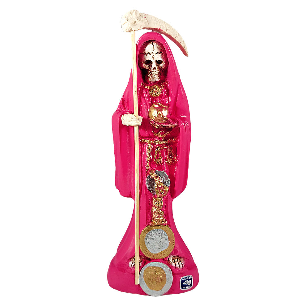 Santa Muerte Statue - Un-Dressed - 8" - Pink