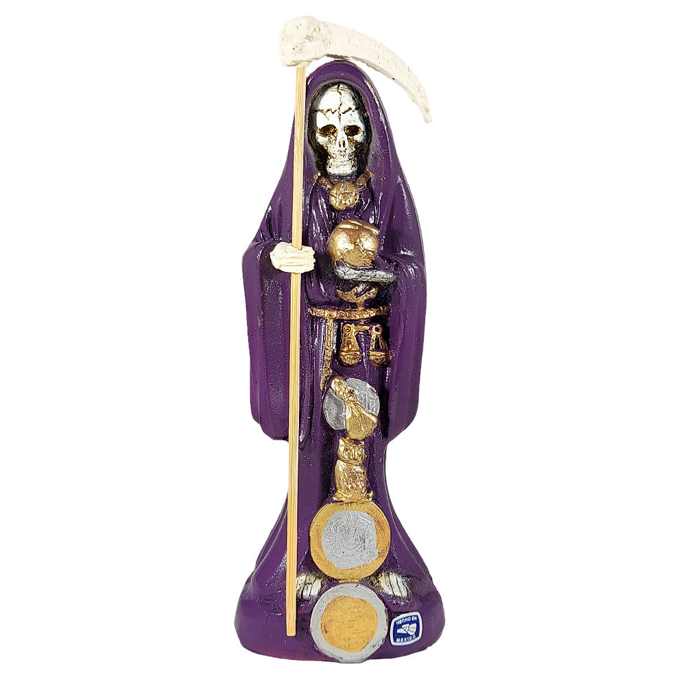 Santa Muerte Statue - Un-Dressed - 8" - Purple