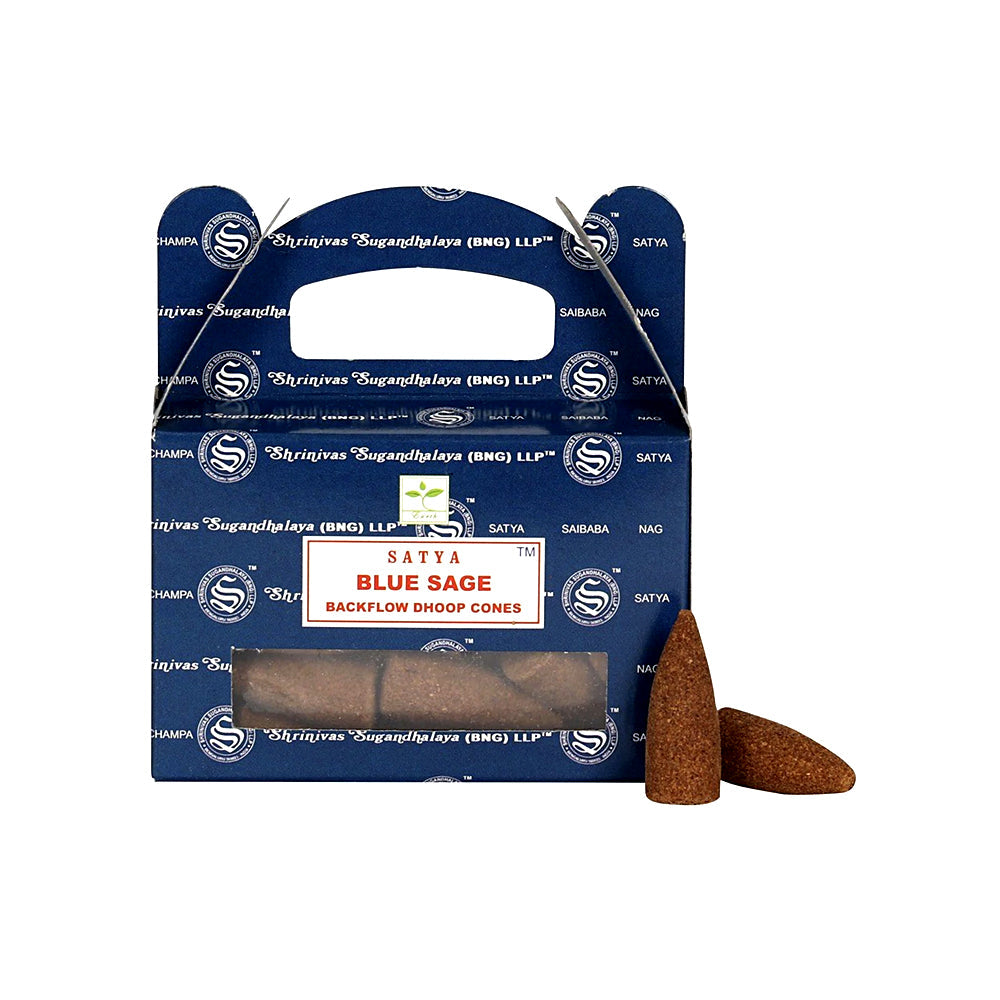 Satya Blue Sage Dhoop Backflow Cones