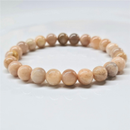 Moonstone Round Bead Bracelet - The Traveler's Stone