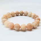 Moonstone Round Bead Bracelet - The Traveler's Stone