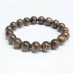 Bronzite Round Bead Bracelet
