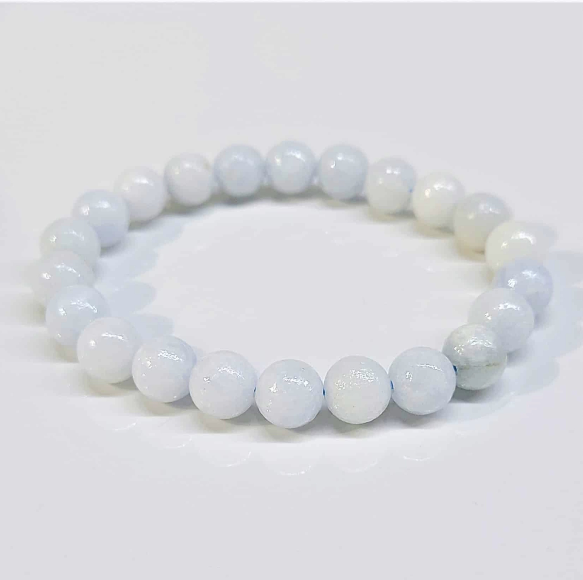 Celestite Round Bead Bracelet 8mm - Angelic Peace
