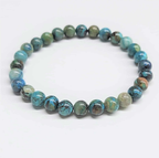 Chrysocolla Round Bead Bracelet - The Peace Stone