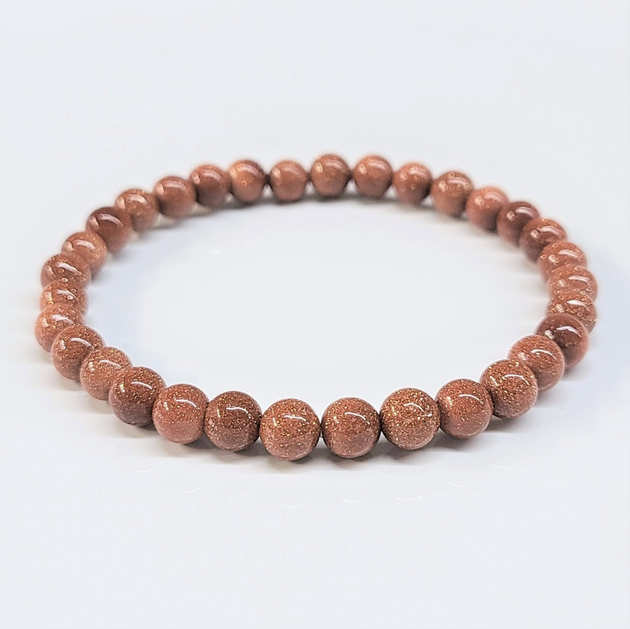 Goldstone Round Bead Bracelet - Stone of Earthly Spirit Connection