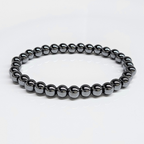 Hematite Round Bead Bracelet