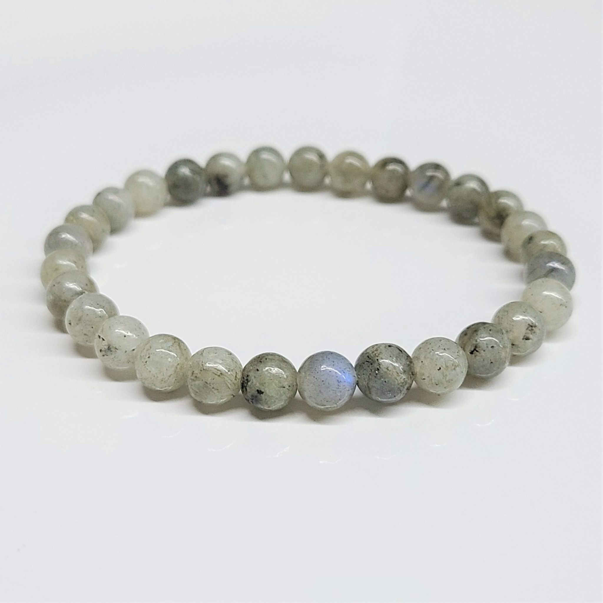 Labradorite Round Bead Bracelet - Stone of Magick