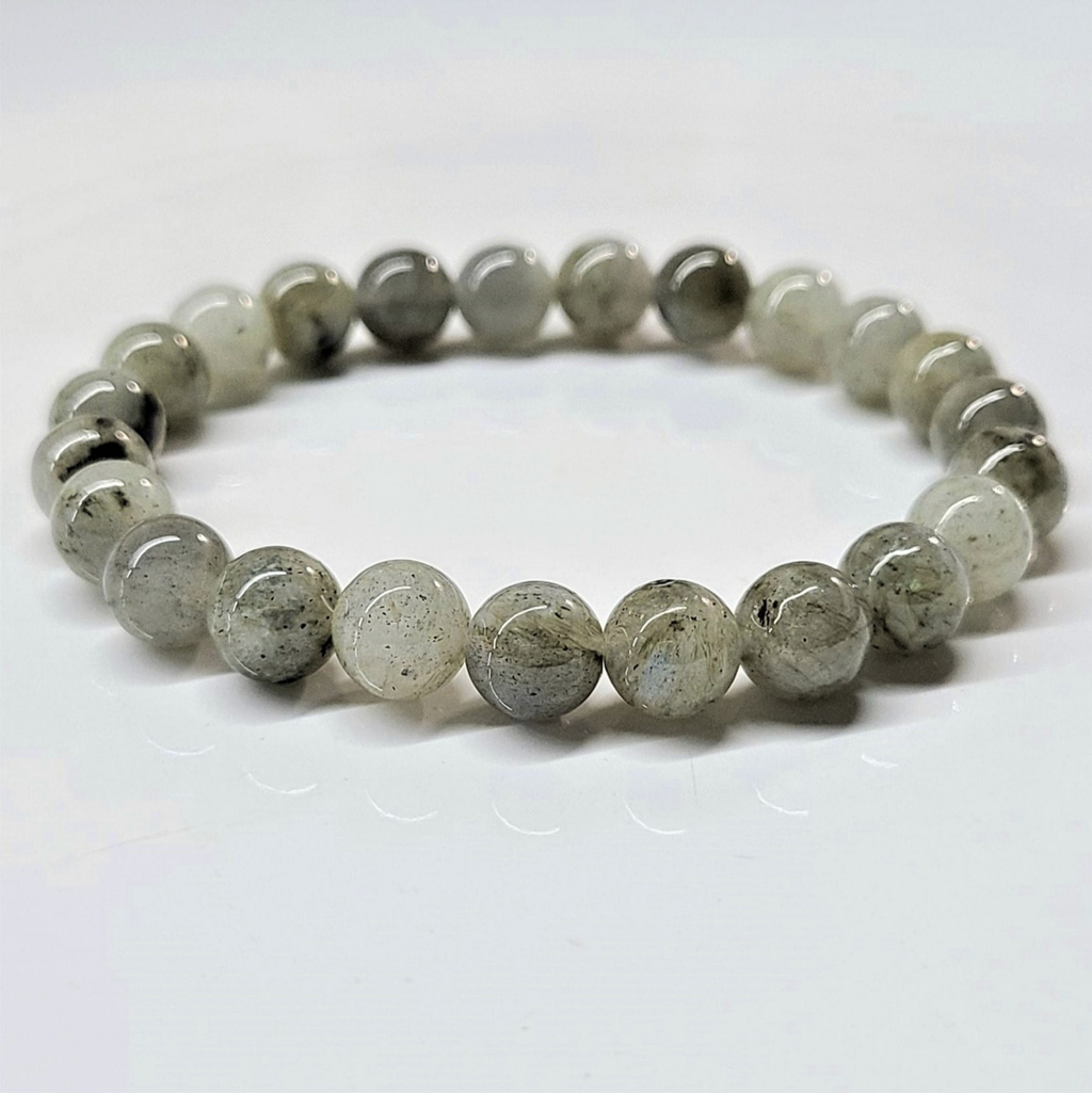 Labradorite Round Bead Bracelet - Stone of Magick