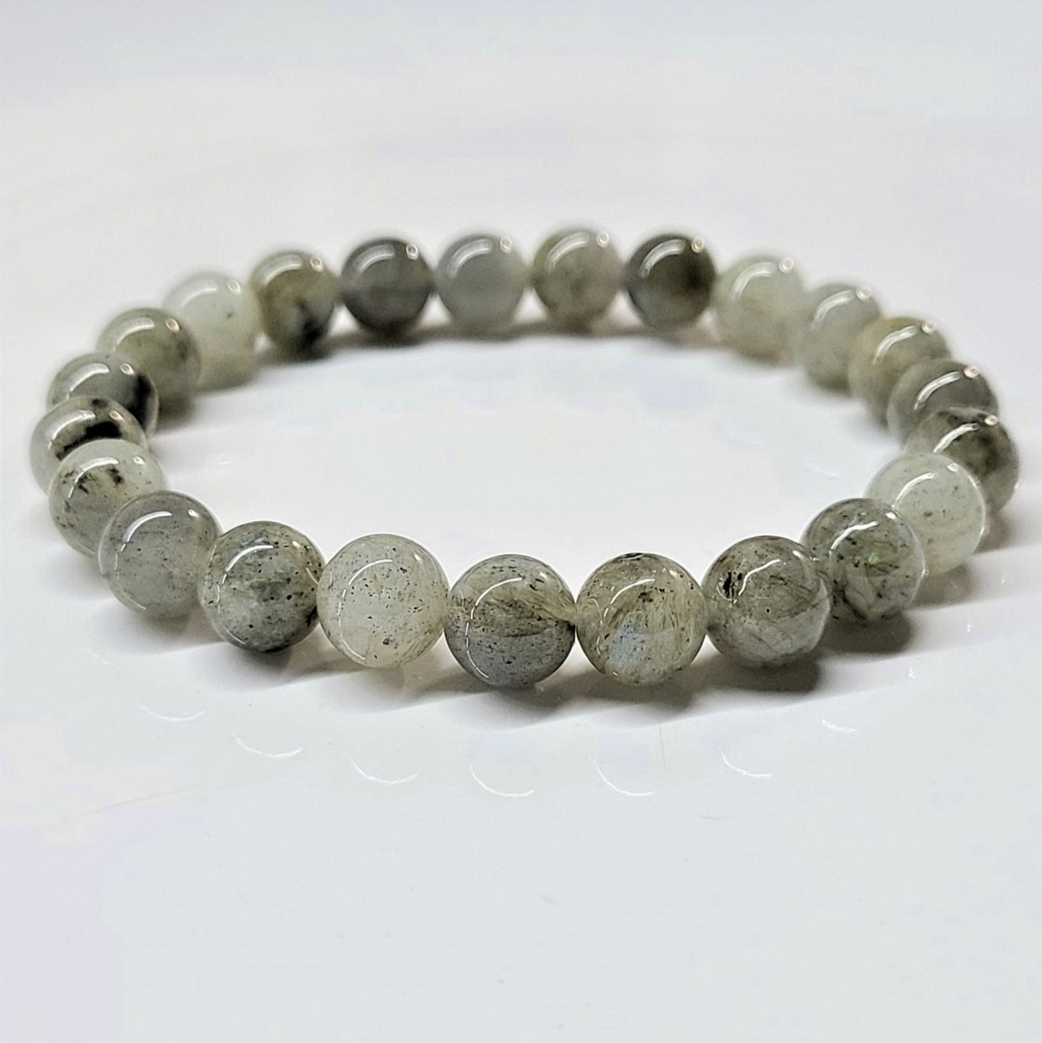 Labradorite Round Bead Bracelet - Stone of Magick