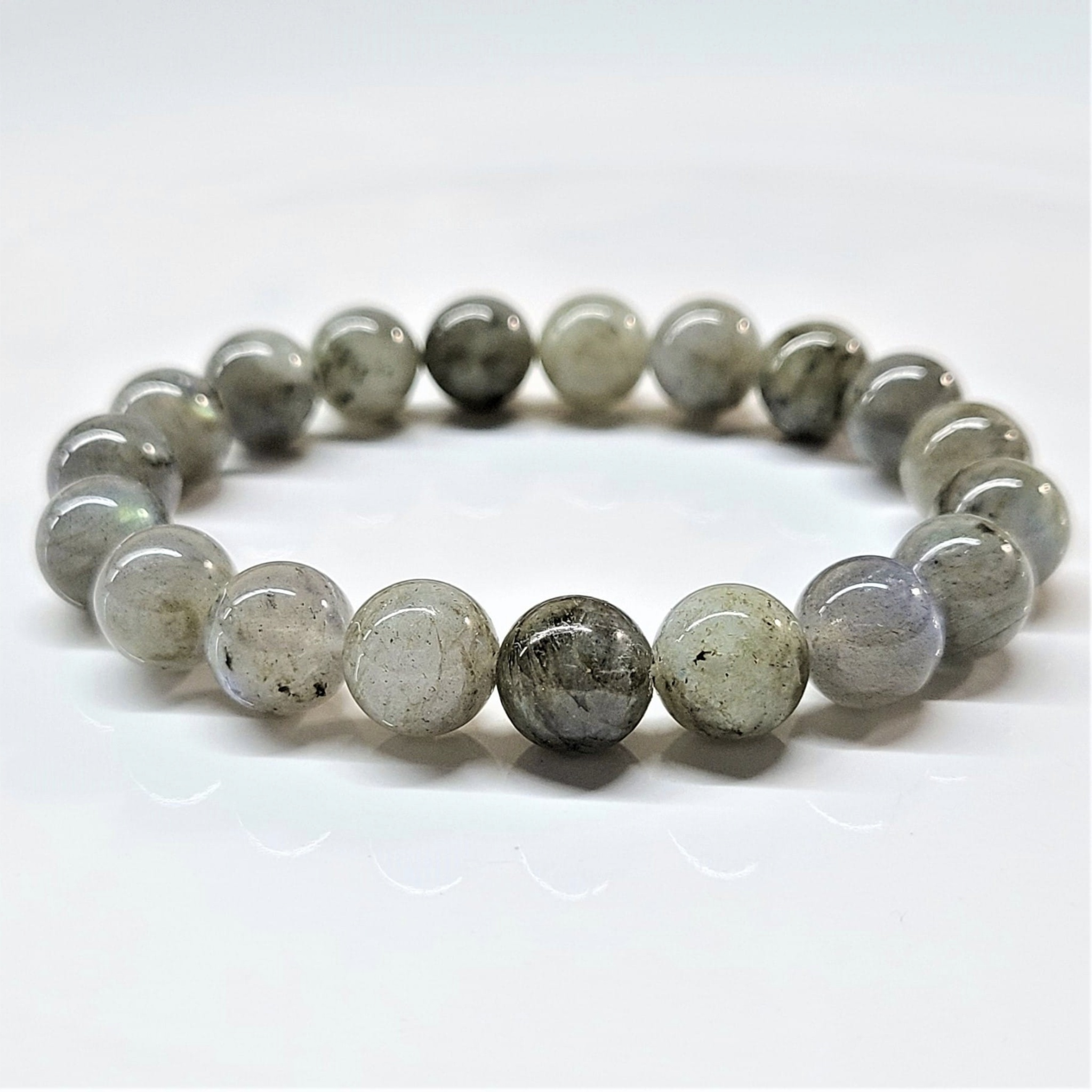 Labradorite Round Bead Bracelet - Stone of Magick