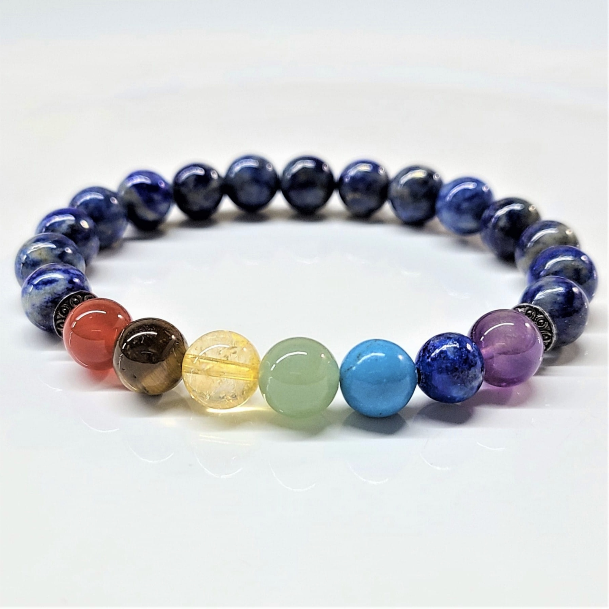 Lapis Lazuli Chakra Round Bead Bracelet - Veil Lifter