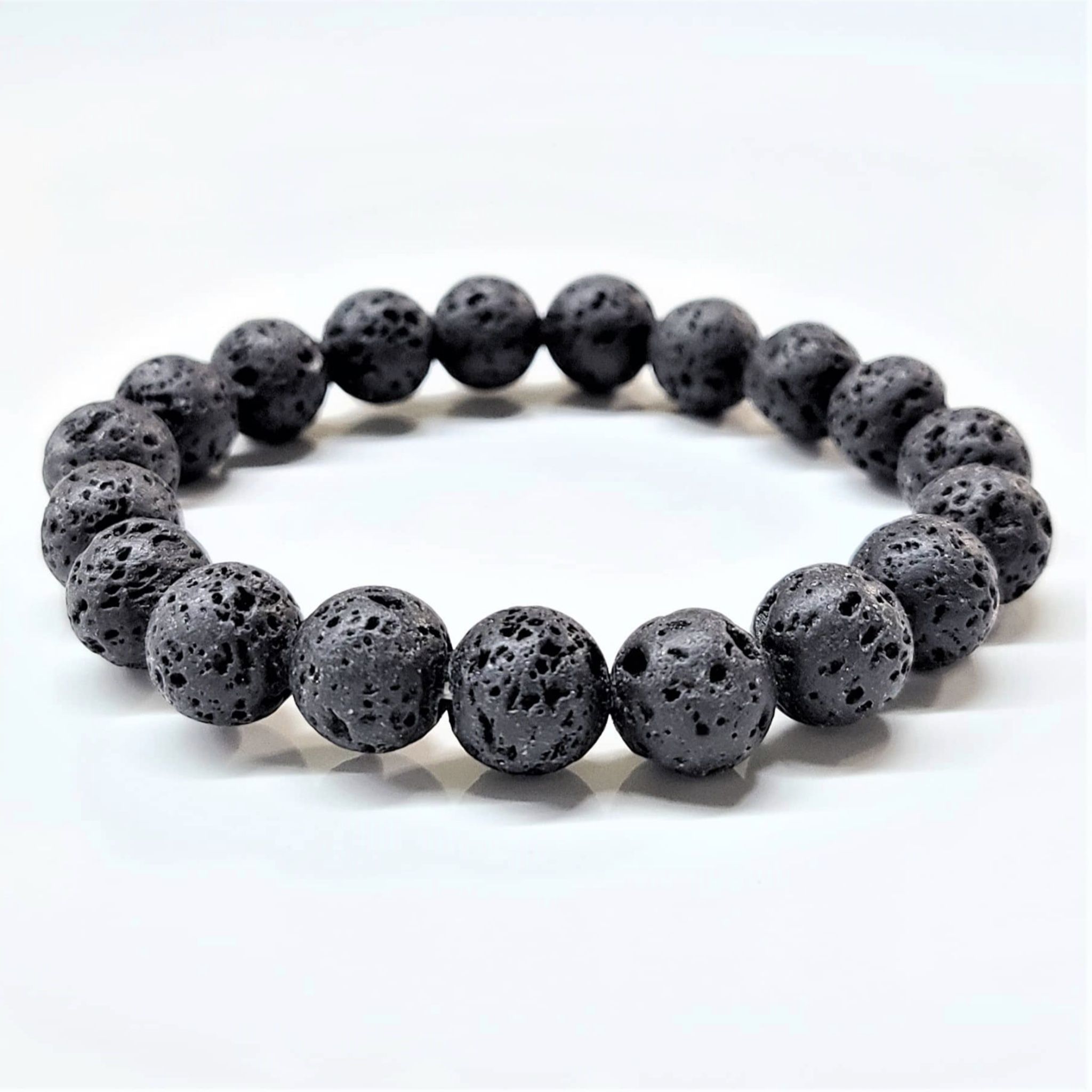 Lava Stone Round Bead Bracelet - The Phoenix Stone
