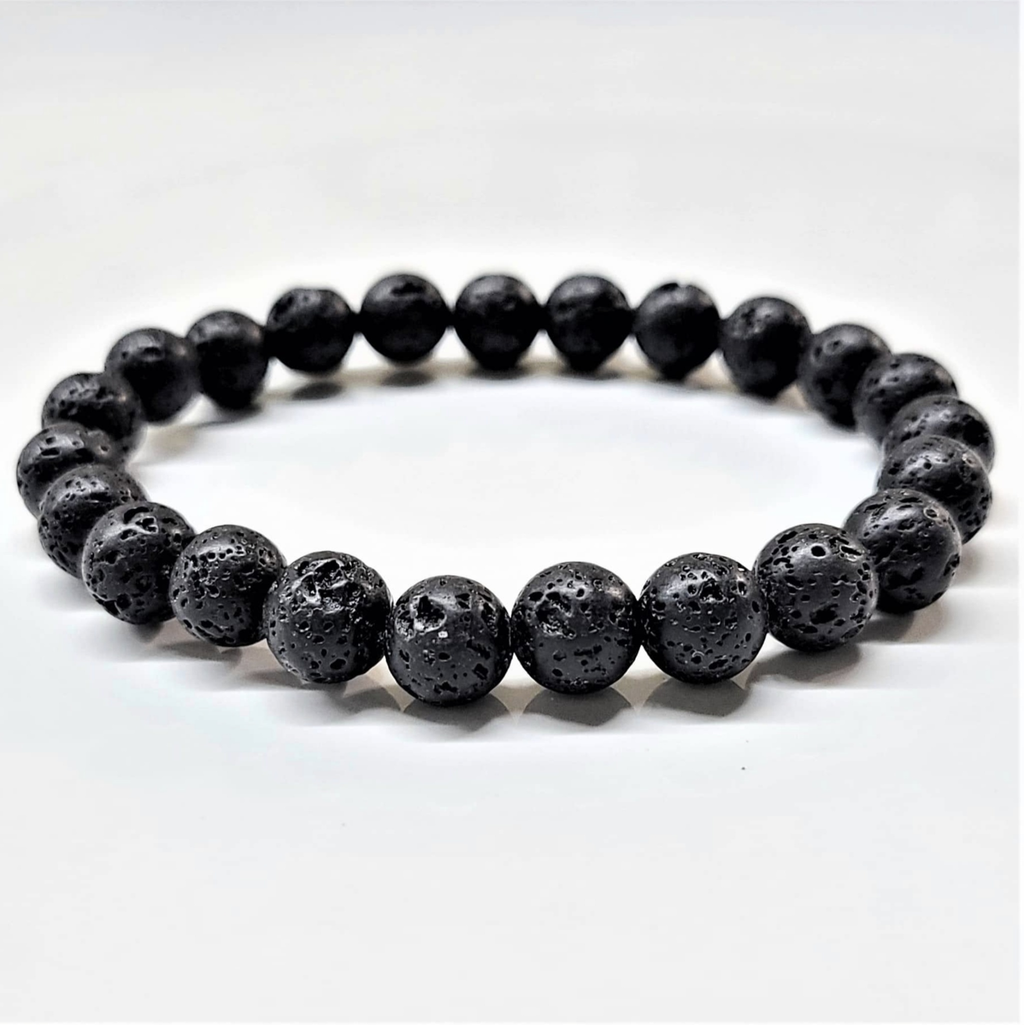 Lava Stone Round Bead Bracelet - The Phoenix Stone