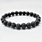 Lava Stone Round Bead Bracelet - The Phoenix Stone