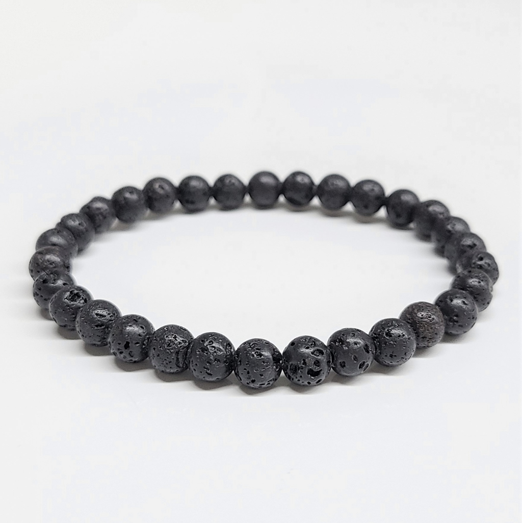 Lava Stone Round Bead Bracelet - The Phoenix Stone