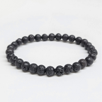 Lava Stone Round Bead Bracelet - The Phoenix Stone