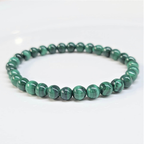 Malachite Round Bead Bracelet - Stone of Transformation & Fidelity