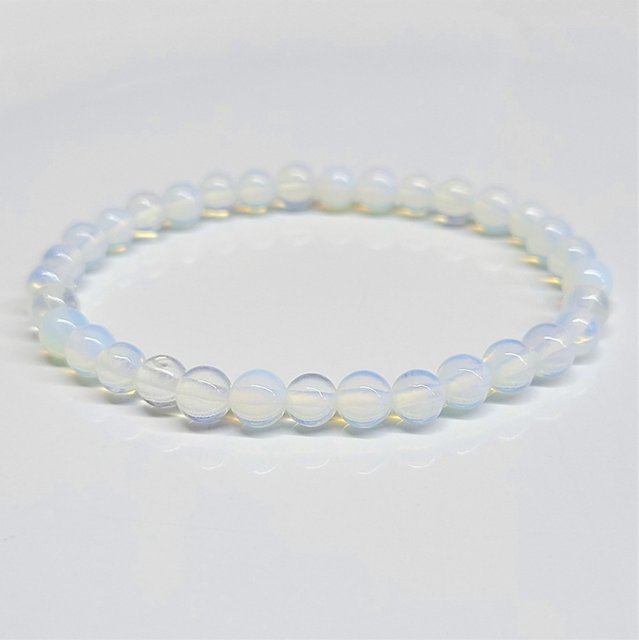 Opalite Round Bead Bracelet - Stone of Eternity