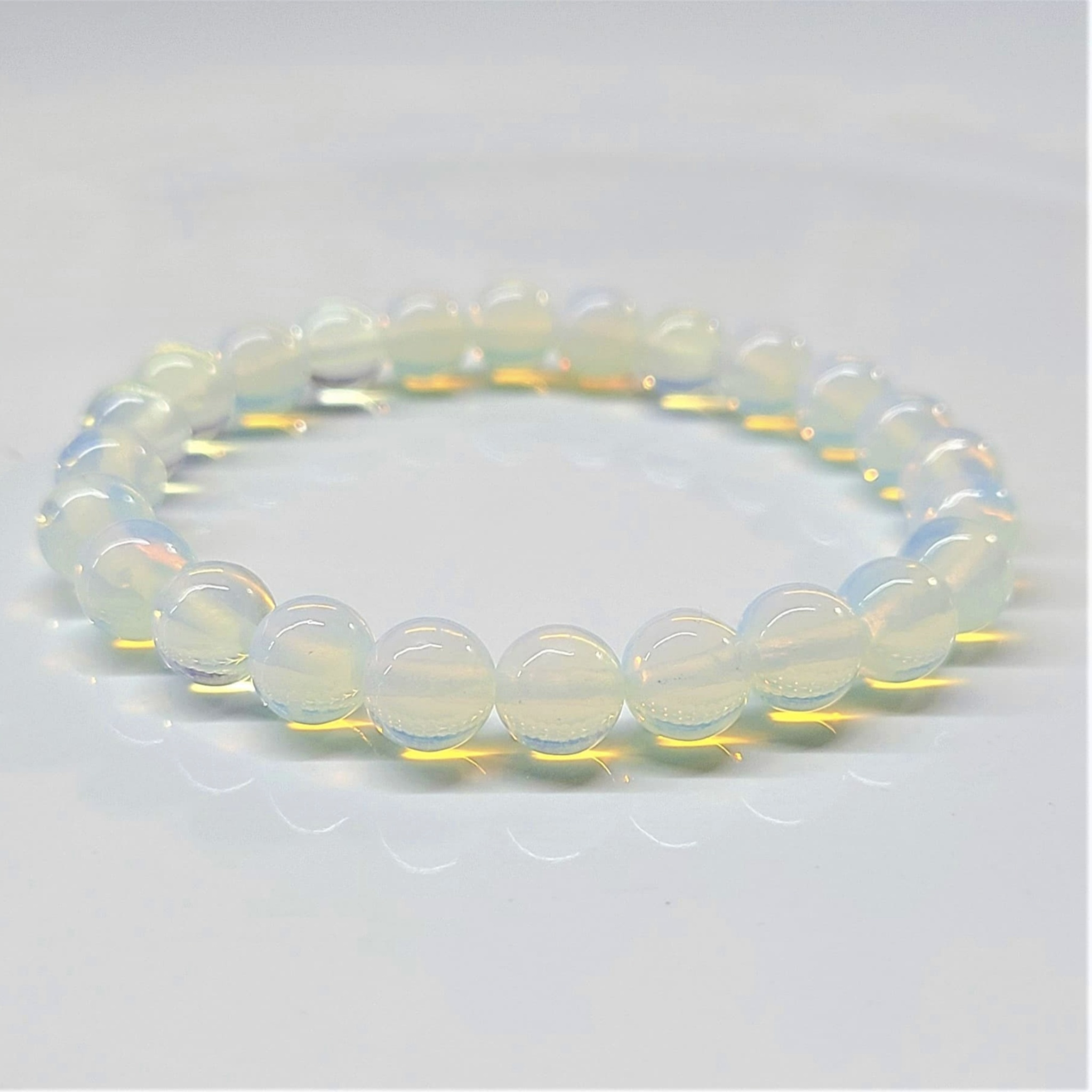 Opalite Round Bead Bracelet - Stone of Eternity