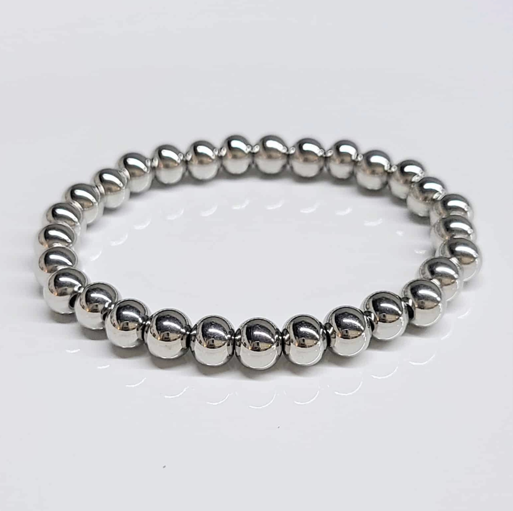Stainless Steel Round Bead Bracelet "Pop"  - Fun Accent