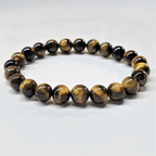 Tiger Eye Round Bead Bracelet - Courageous Clarity