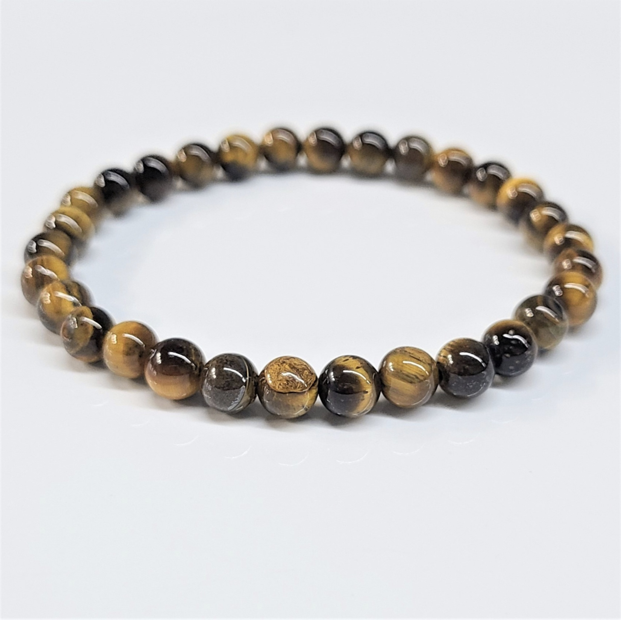 Tiger Eye Round Bead Bracelet - Courageous Clarity