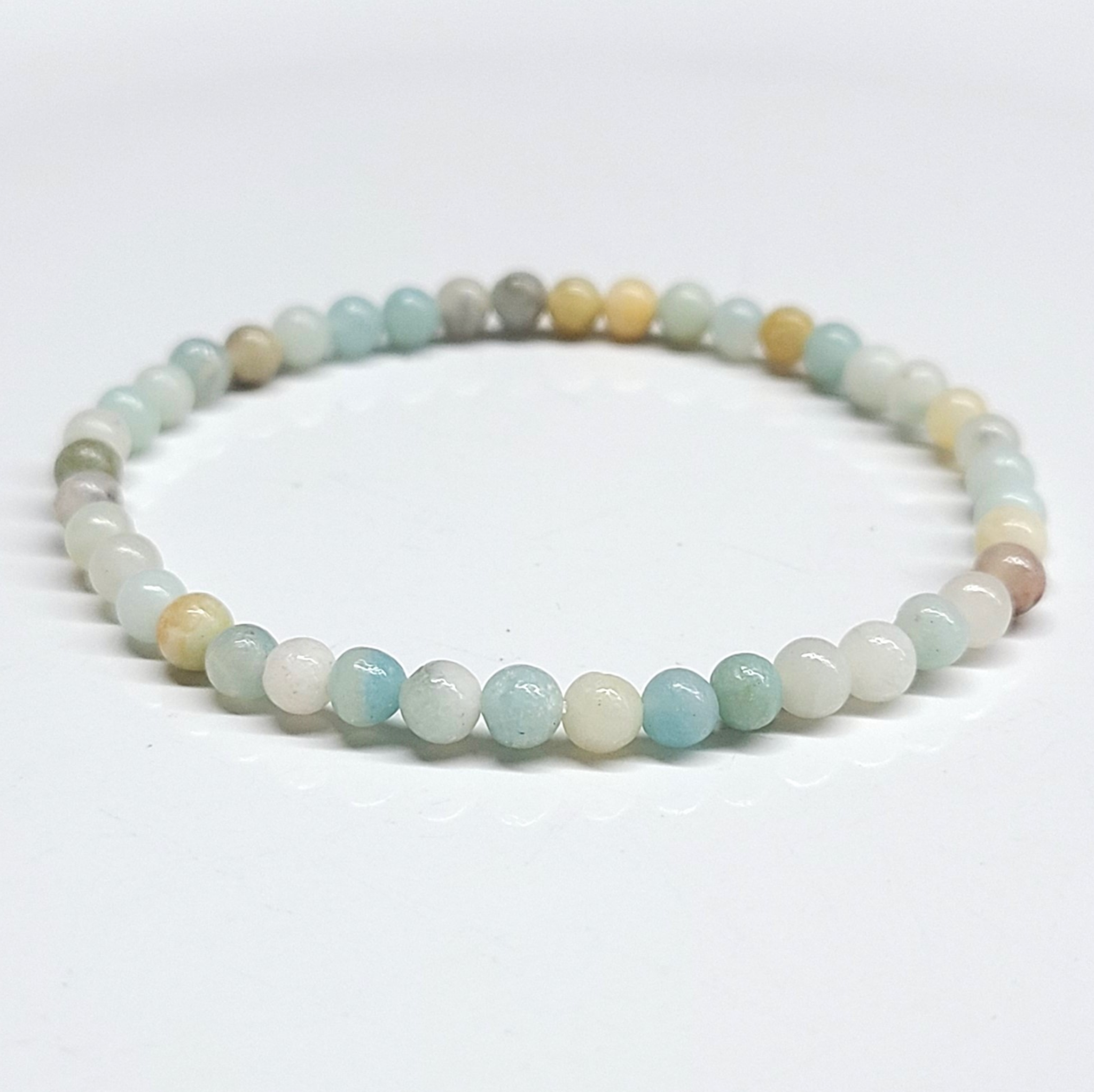 Amazonite (Matte) Round Bead Bracelet - Integrity