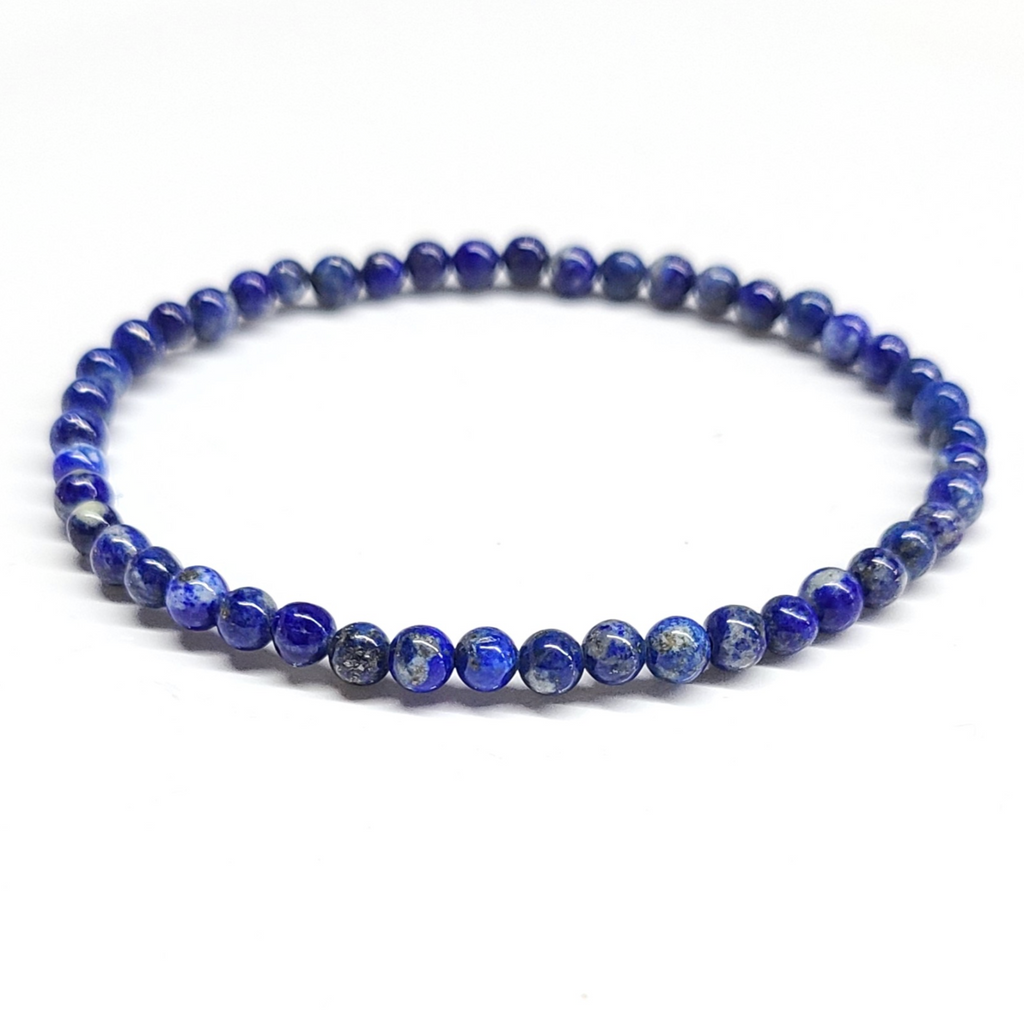 Lapis Lazuli Round Bead Bracelet 4mm - Mystic Truth
